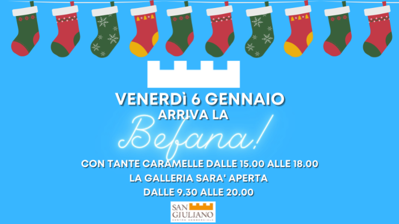 Il 6 Gennaio arriva la Befana||